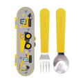 Stainless Steel Toddler Utensil Set | Construction Zone